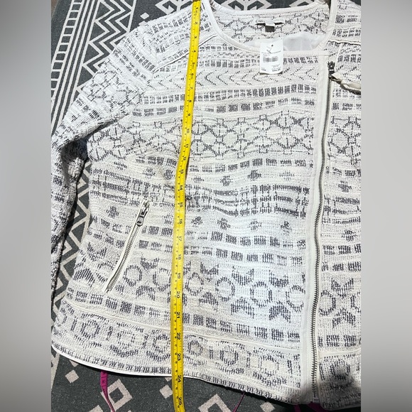 Cato Cream and Gray tweed biker Jacket 18W - Picture 7 of 8